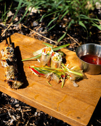 Ninjaruller m. bålgrillet hornfisk