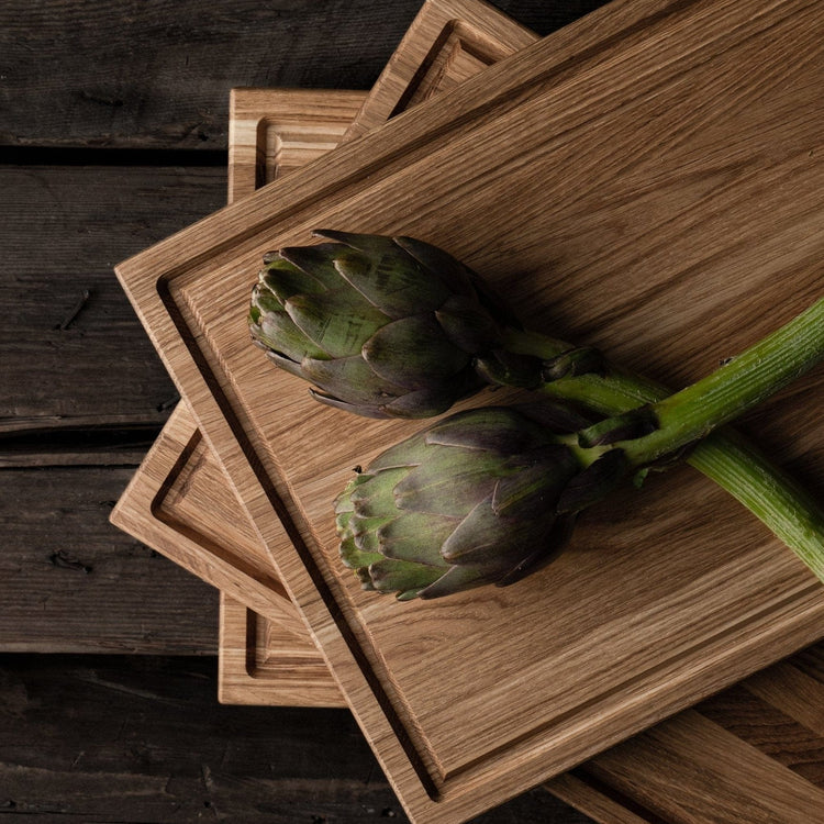 Skærebræt med saftrille