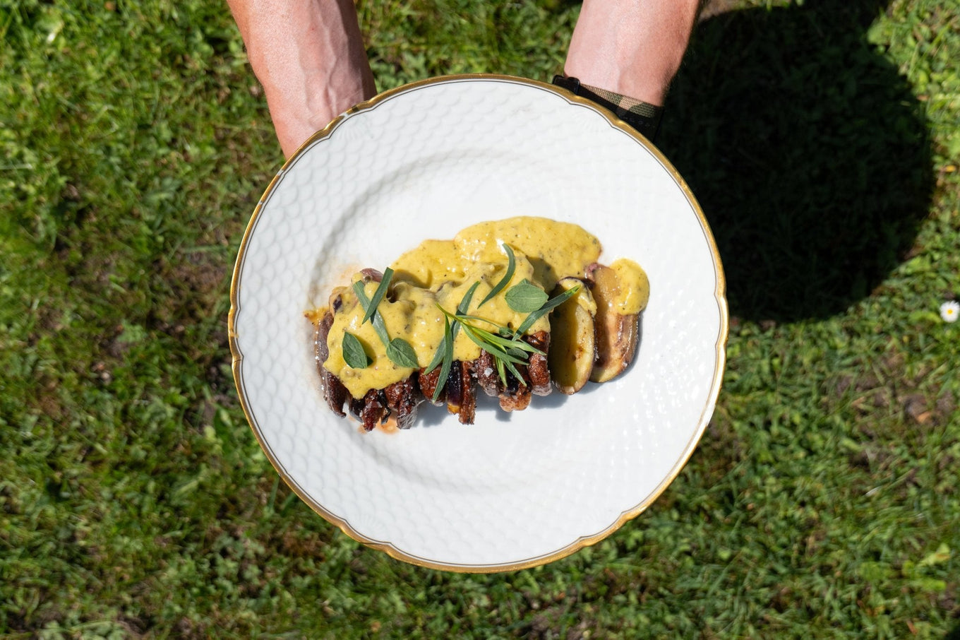 Stegt kyllingebryst med pandesauce | Opskrift fra Thomas Rode